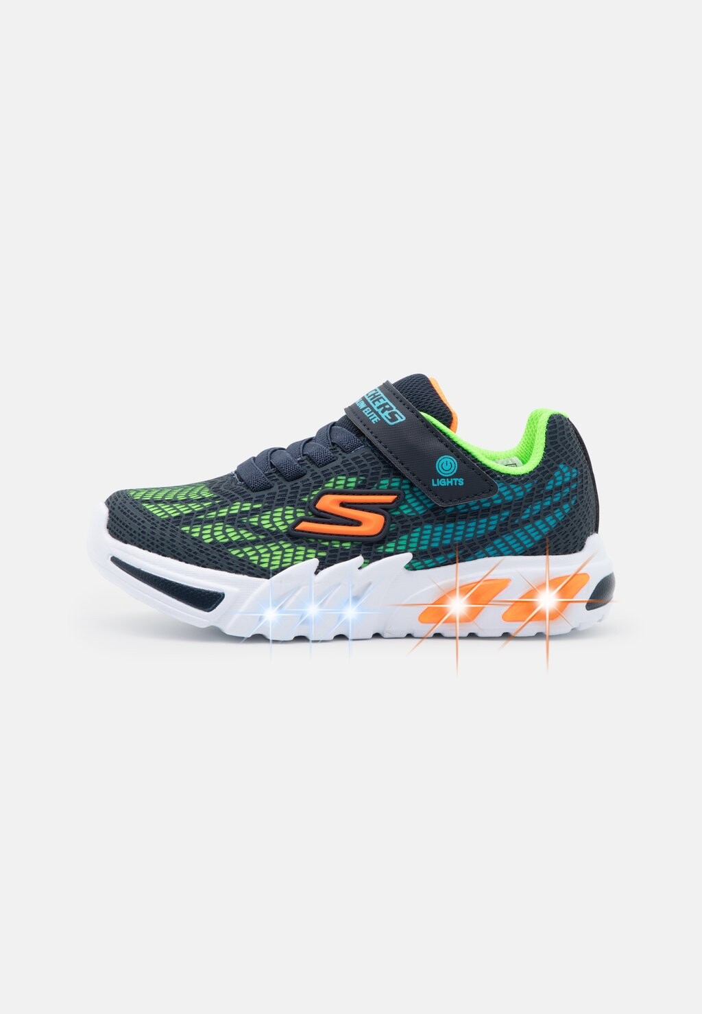 

Низкие кроссовки Flex-Glow Elite Skechers, цвет navy/green/orange