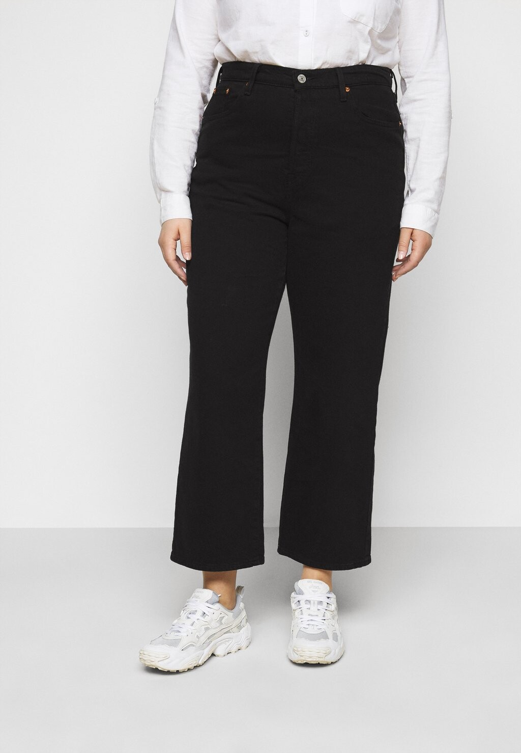 

Джинсы прямого кроя Levi's Ribcage Straight, черное сердце
