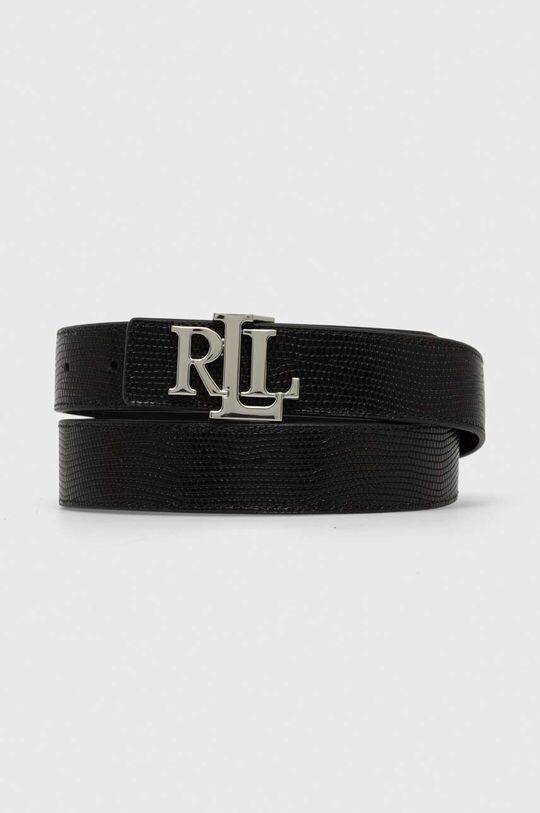 

Двусторонний кожаный ремешок Lauren Ralph Lauren, черный