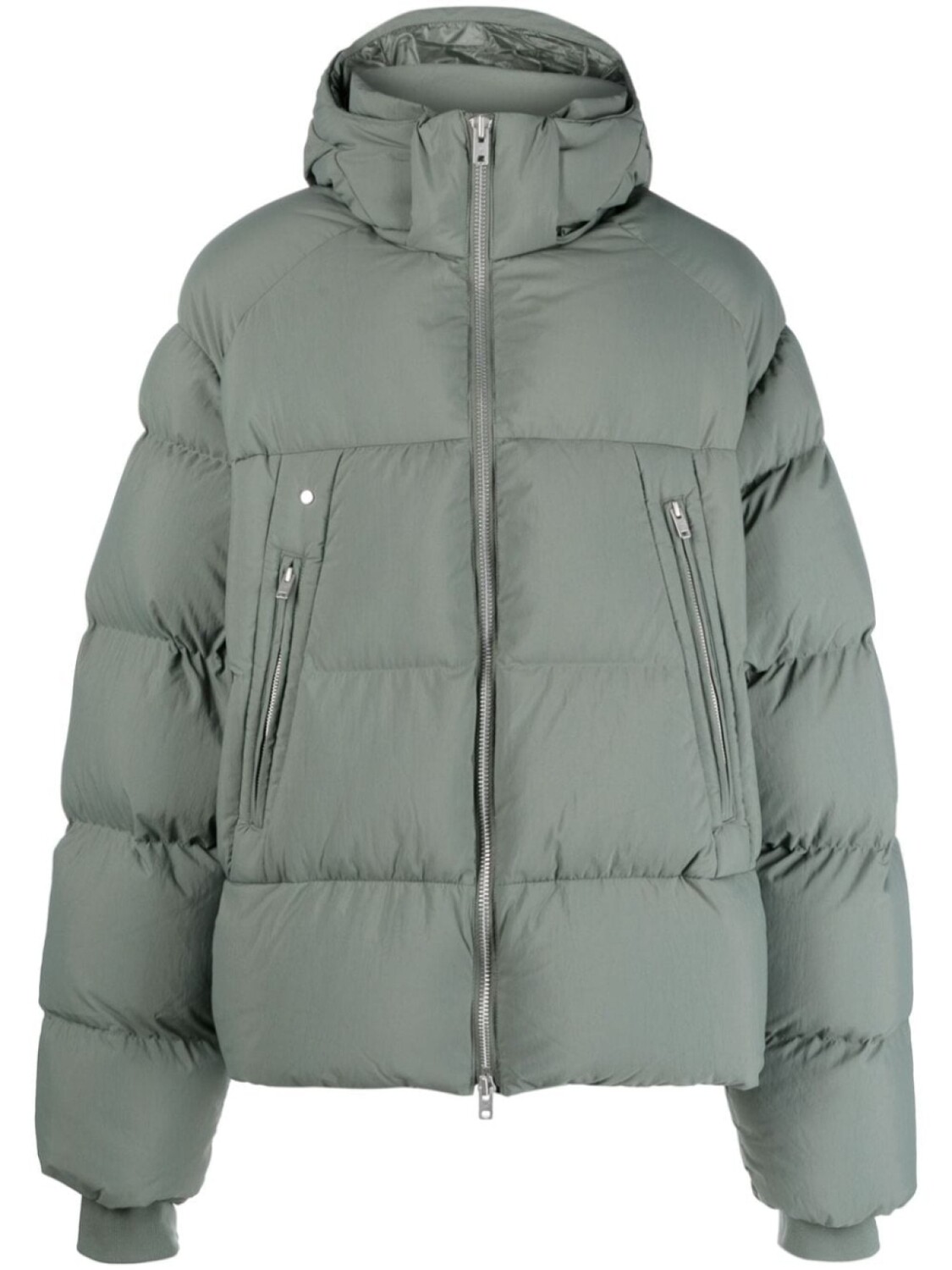 

Y-3 пуховик с капюшоном, зеленый