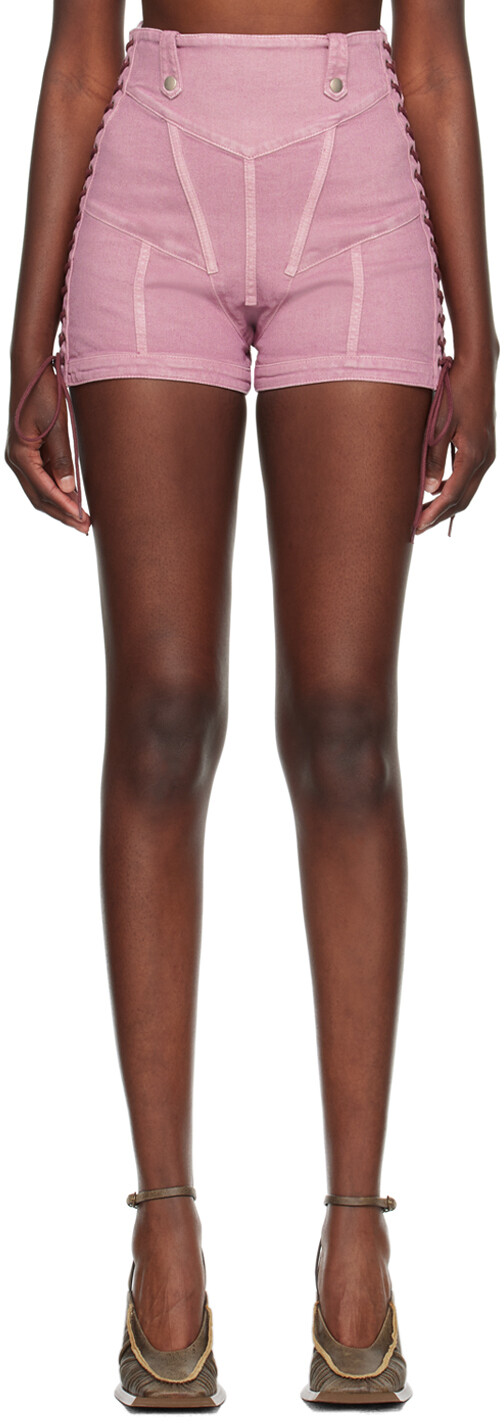 

Фиолетовый Джинсовые шорты KNWLS Edition Сиреневые Jean Paul Gaultier