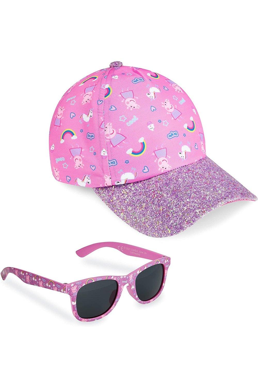 цена Кепка и солнцезащитные очки Peppa Pig, розовый