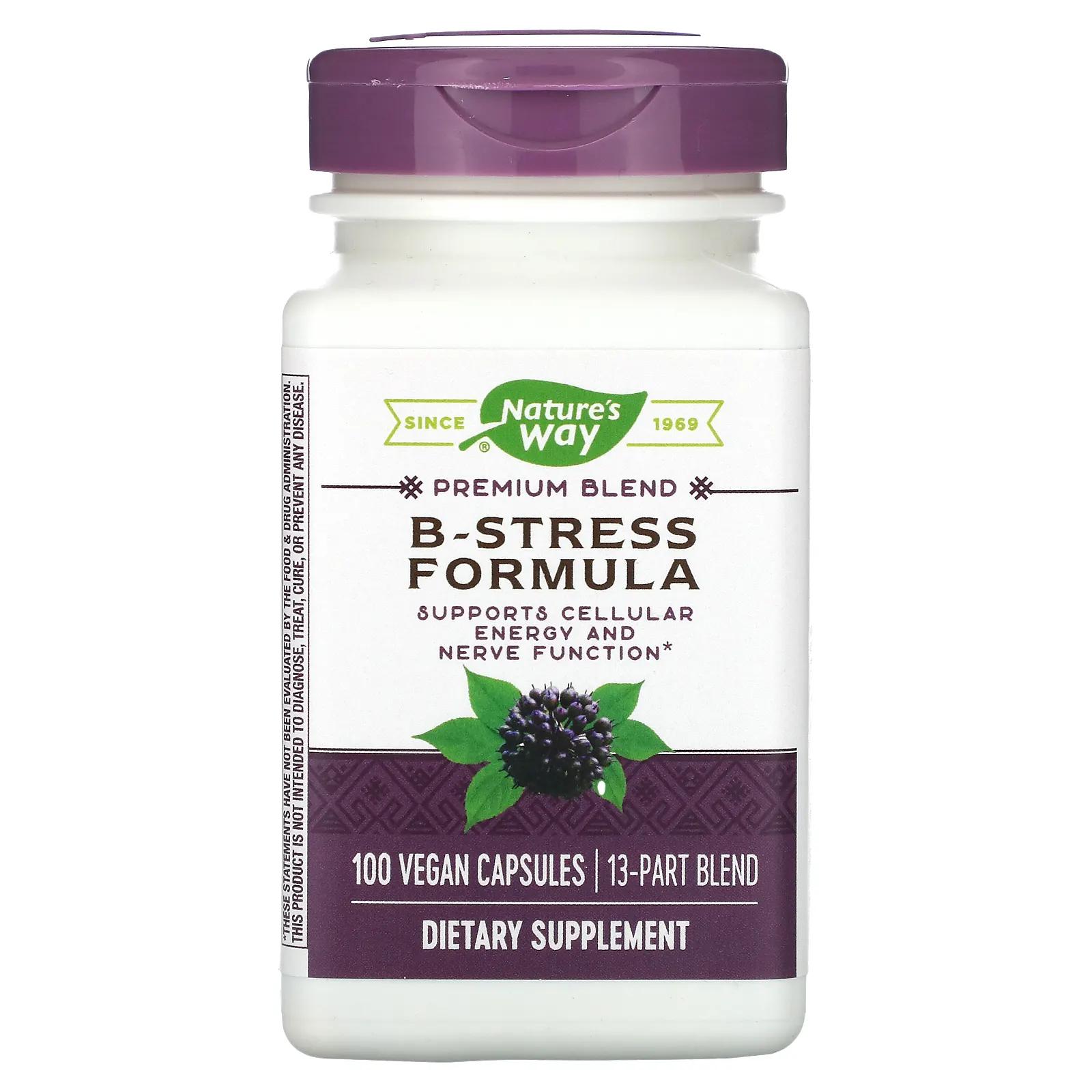 Nature's Way B-Stress Formula 100 Veg. Capsules b stress formula nature s way 100 капсул