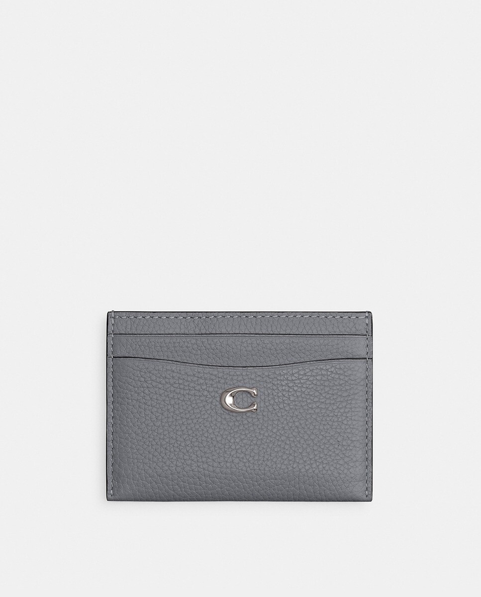 

Визитница из серой кожи Coach, серый