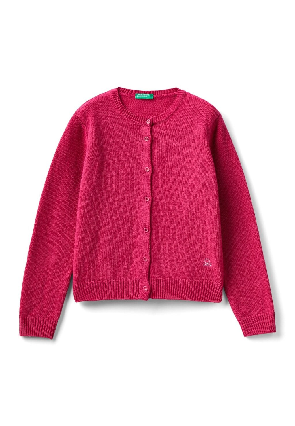 

Кардиган Crew Neck With Rhinestone L United Colors of Benetton, фиолетовый