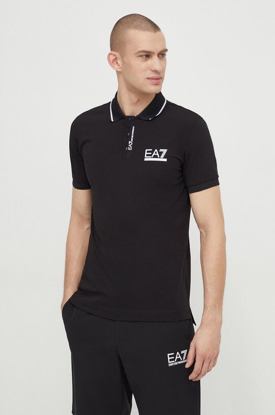 

Поло EA7 Emporio Armani, черный