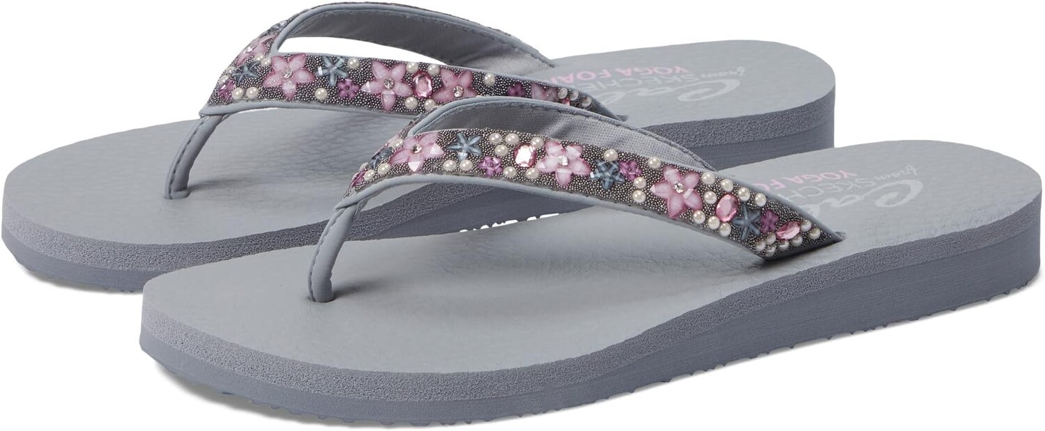 

Шлепанцы Meditation - Dancing Daisy SKECHERS, серый