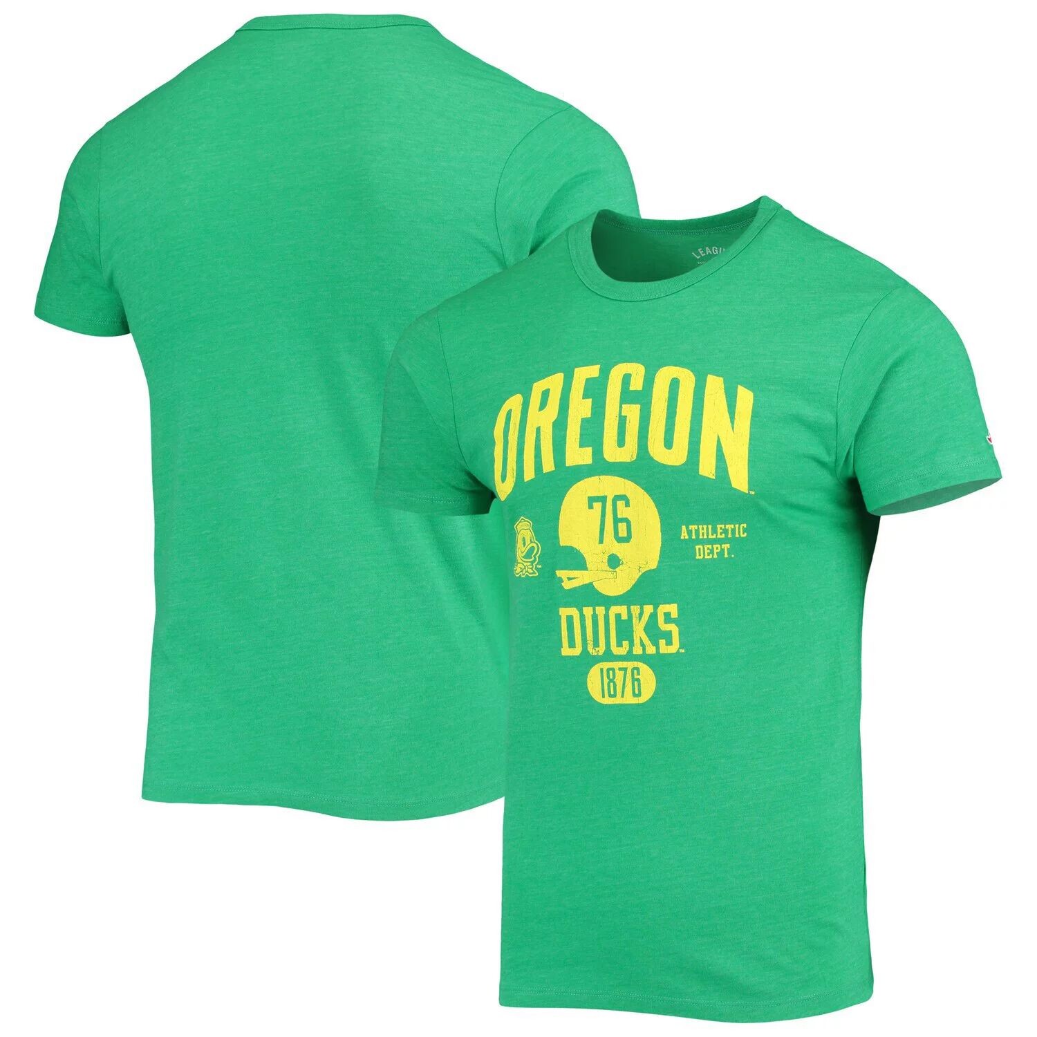 

Мужская футболка студенческой лиги с принтом зеленого цвета Oregon Ducks Football Locker Victory Falls Tri-Blend футболка