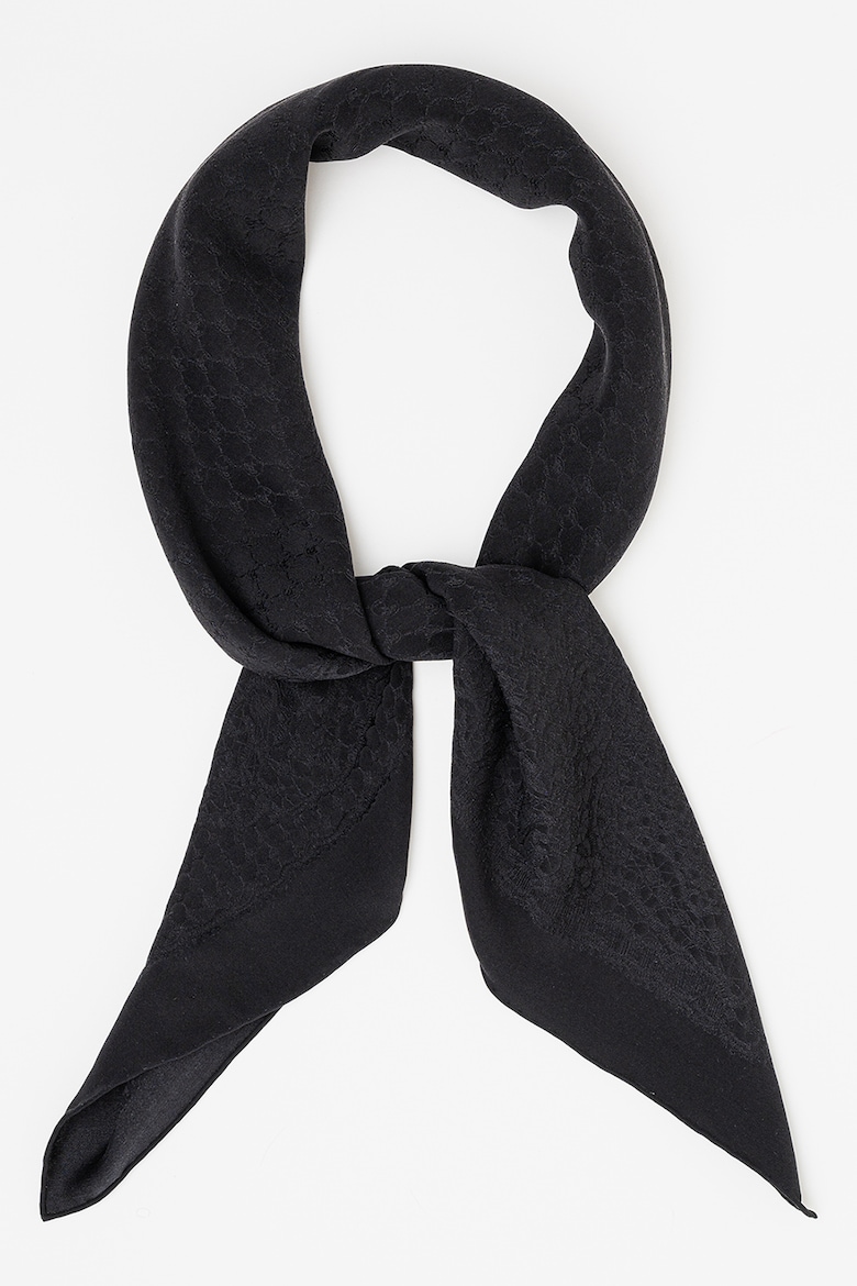 Квадратный шелковый шарф Moschino, черный