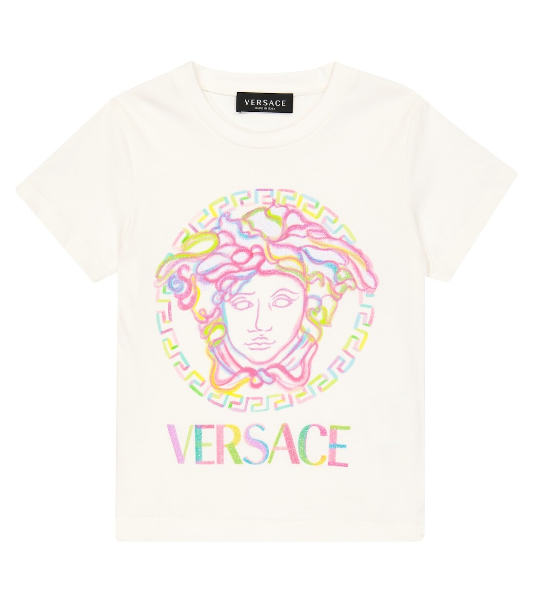 

Футболка с принтом Medusa из хлопка Versace, разноцветный