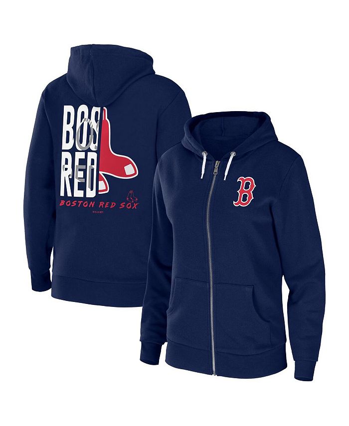 

Женская темно-синяя толстовка из флиса с молнией во всю длину Boston Red Sox Sponge WEAR by Erin Andrews, синий