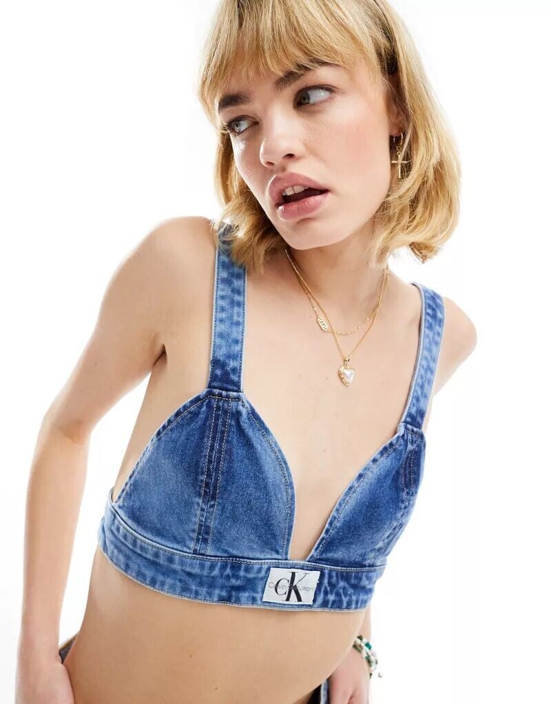 

Джинсовое бюстье средней стирки Calvin Klein