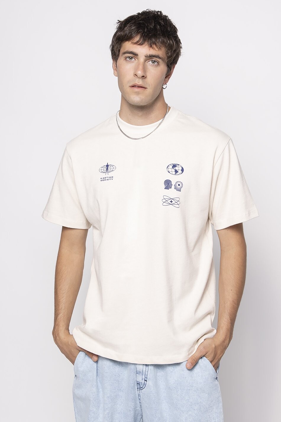 

Футболка с принтом UNISEX Kaotiko, цвет ivory