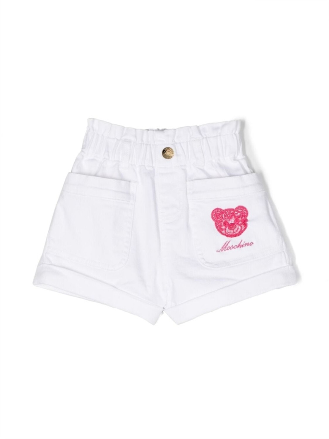 

Moschino Kids шорты Teddy Bear со сборками, белый