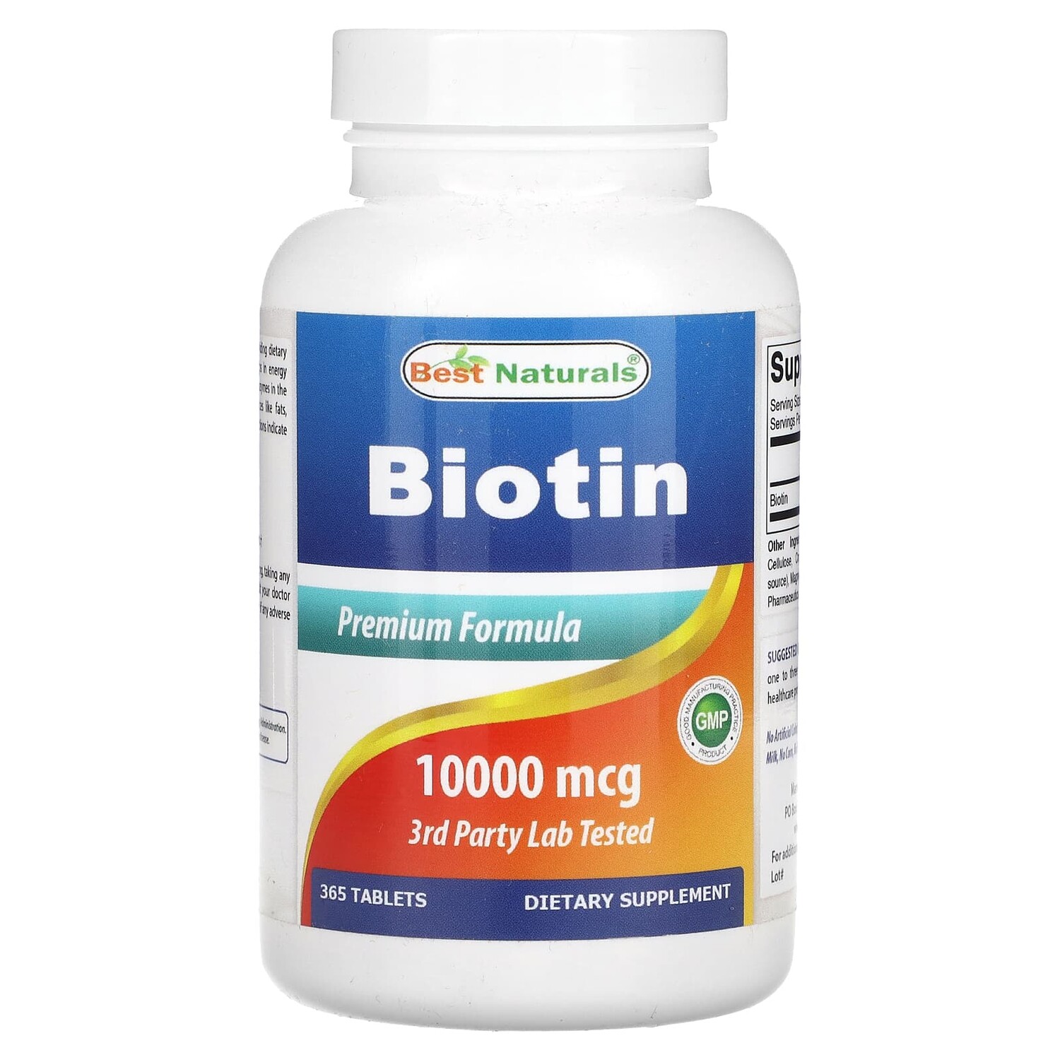 

Биотин, 10 000 мкг, 365 таблеток, Best Naturals