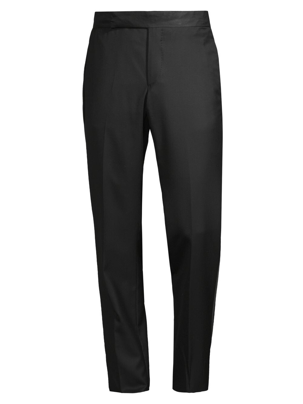 

Шерстяные брюки-смокинги Emporio Armani, черный
