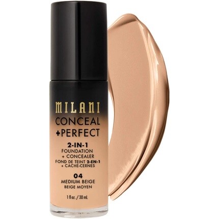 

Milani Conceal + Тональный крем Perfect 2-в-1 + Консилер Medium Beige