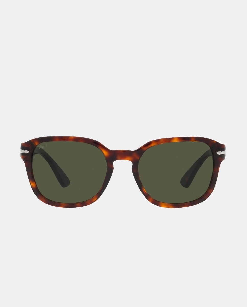 

Солнцезащитные очки унисекс закругленной формы из ацетата гаваны Persol, коричневый