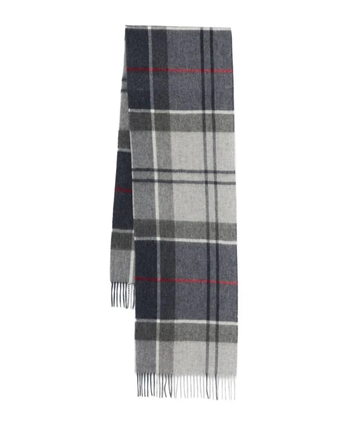 

Шарф в клетку тартан для стильного зимнего образа. Barbour, мультиколор