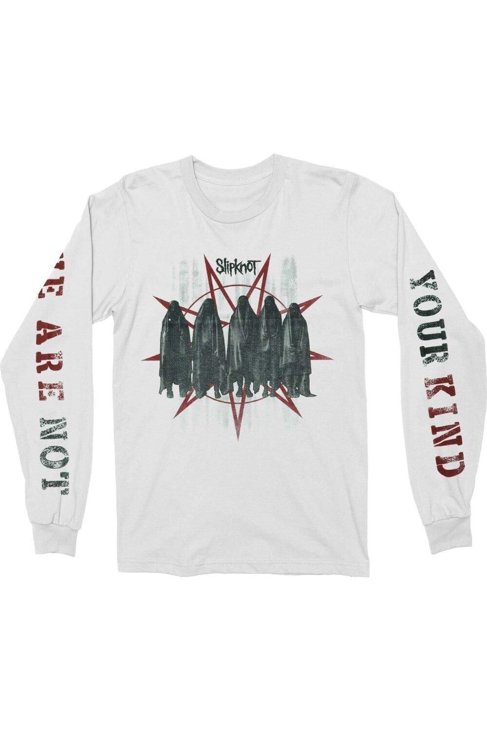 

Футболка с длинными рукавами и принтом на спине Shrouded Group Slipknot, белый