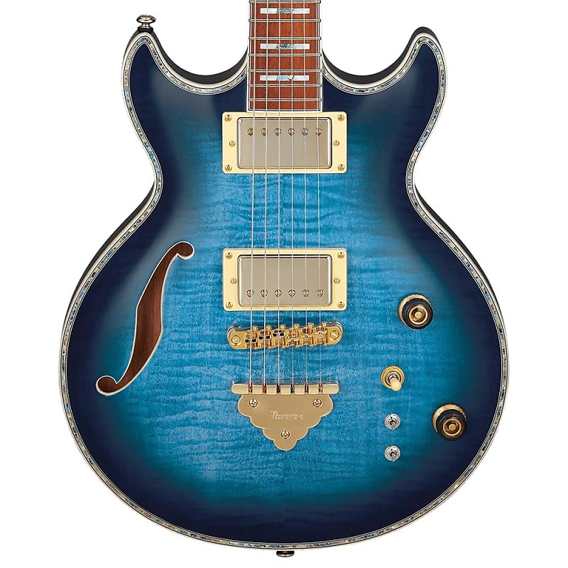 полуакустическая гитара ibanez ar520hfm lbb Электрогитара Ibanez Artcore AR520HFM Hollowbody Electric Guitar - Light Blue Burst