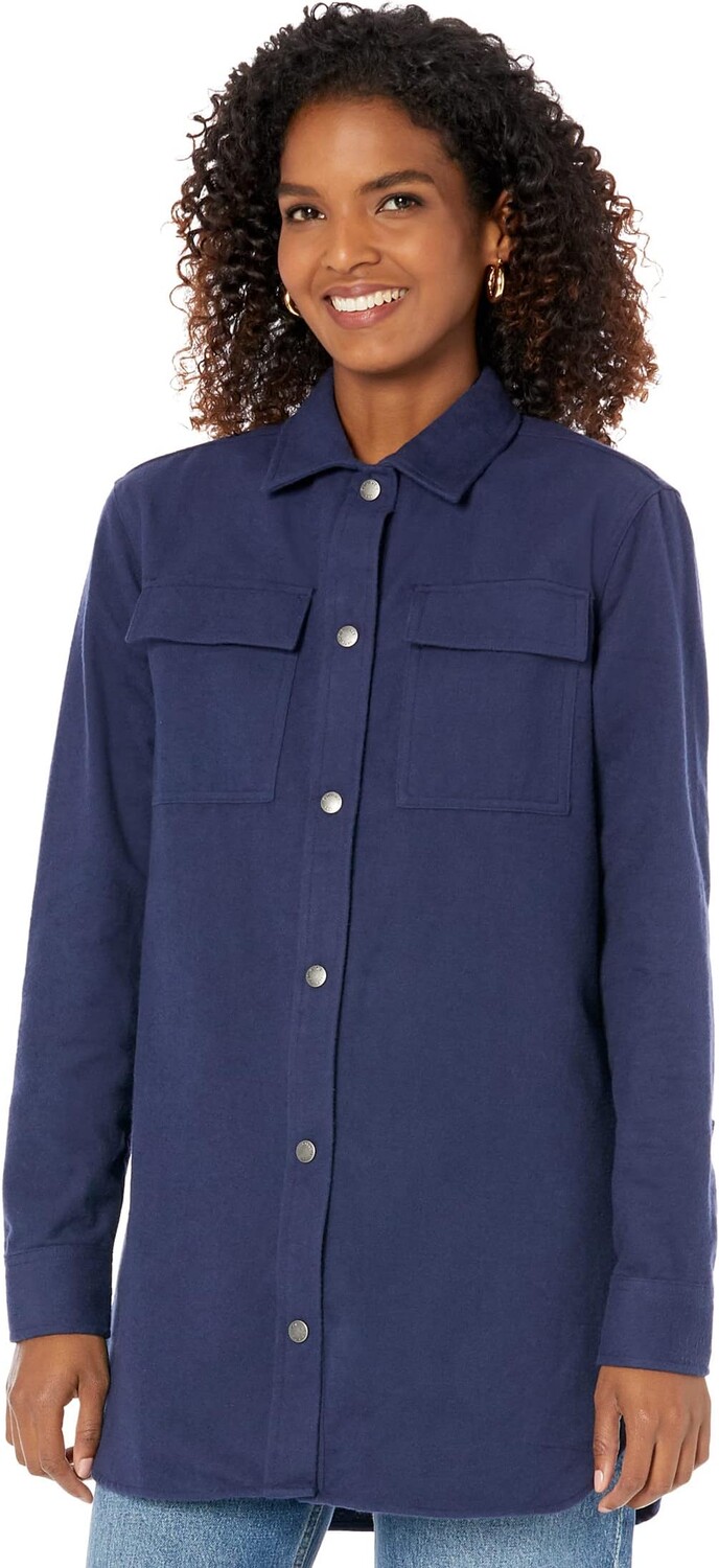 

Рубашка из замши Signature с застежкой спереди L.L.Bean, цвет Darkest Navy