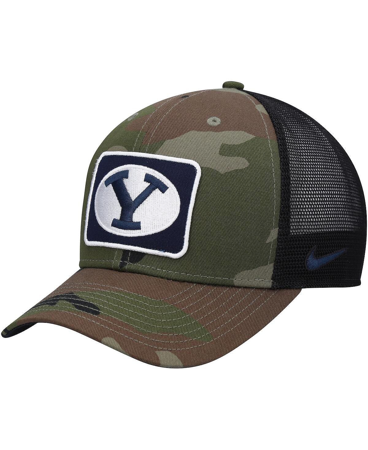 

Мужская камуфляжная кепка черного цвета BYU Cougars Classic99 Trucker Snapback Nike