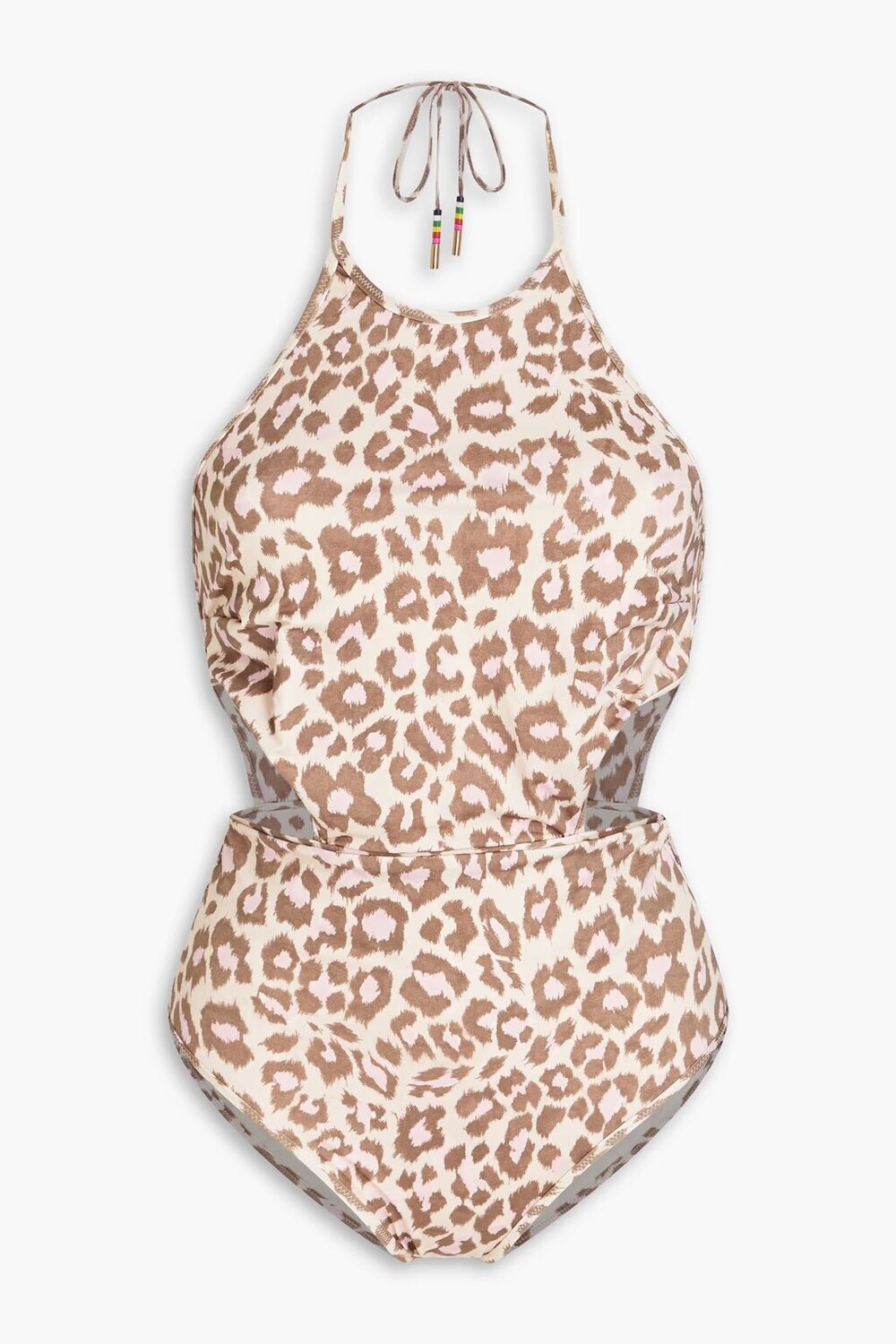 

Купальник с вырезом халтер и леопардовым принтом Zimmermann, цвет Animal print