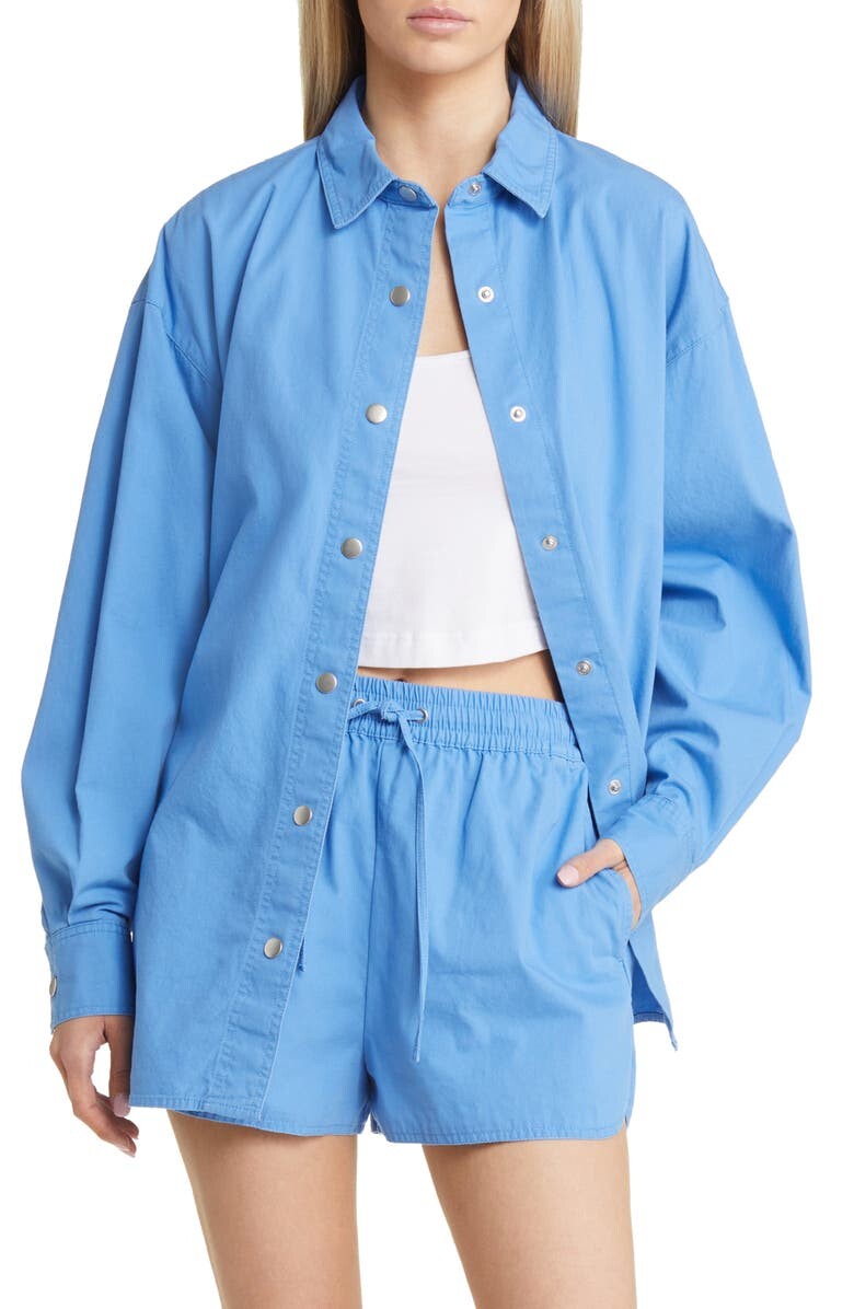 

Рубашка оверсайз на кнопках ASOS DESIGN, светло-синий