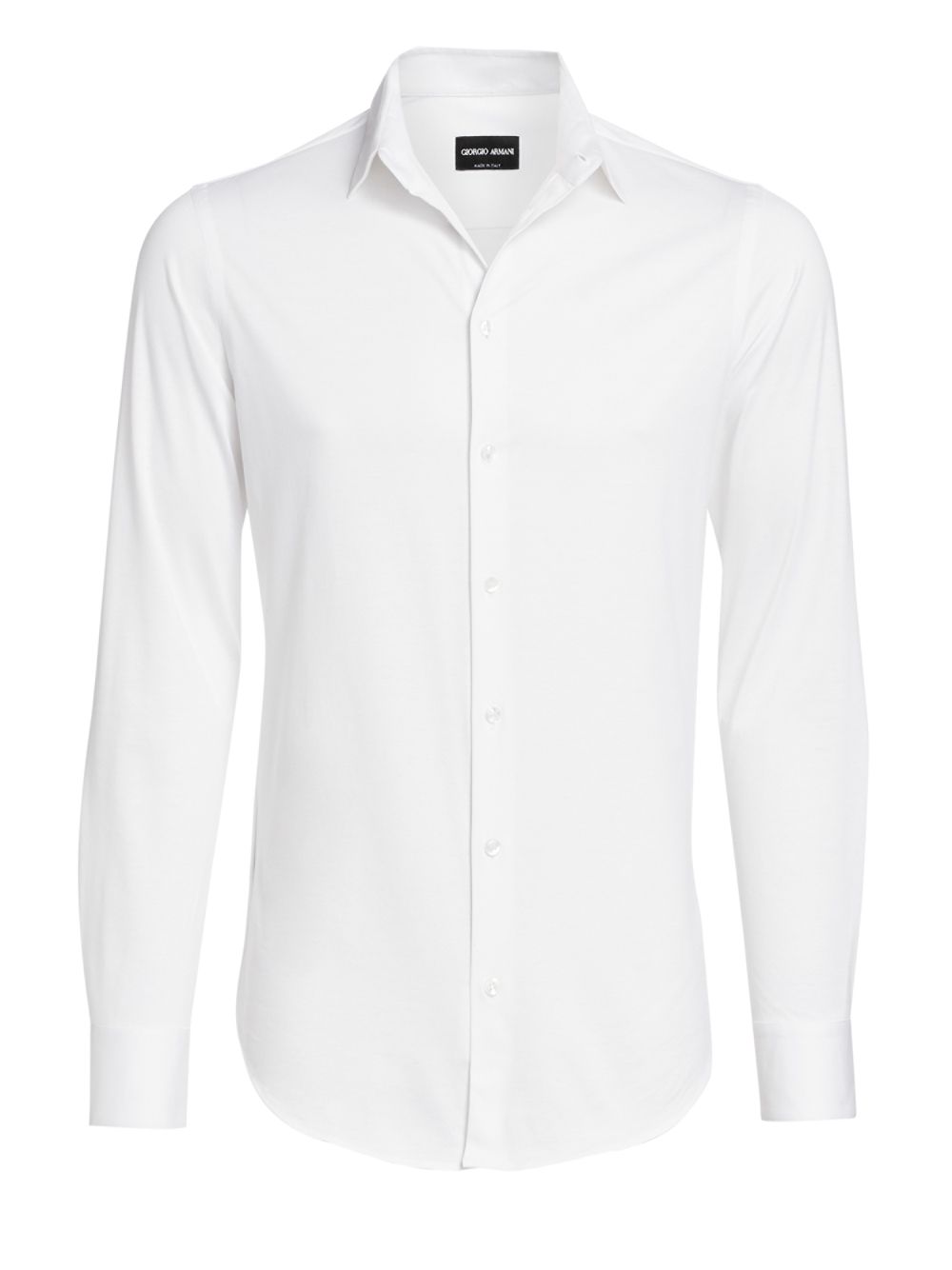 Спортивная рубашка из джерси Giorgio Armani, белый шелковистая джинсовая спортивная рубашка giorgio armani черный