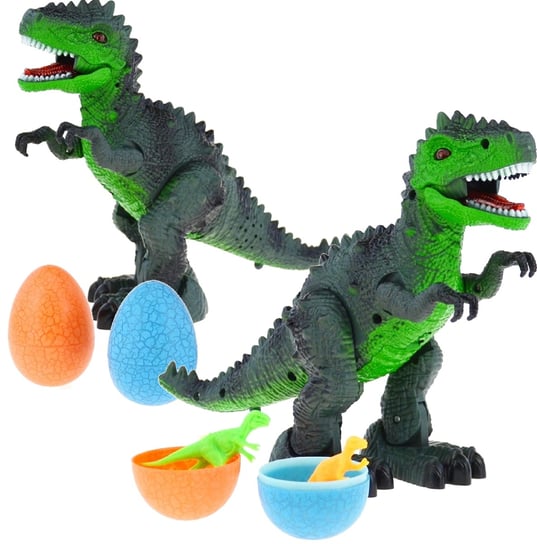 Интерактивный динозавр, ходит и светится + 2 яйца SuperZabaweczki