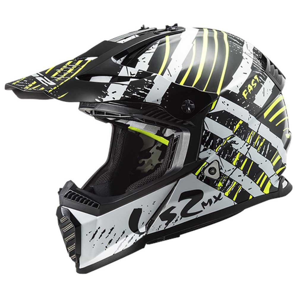 цена Шлем для мотокросса LS2 MX437 Fast Evo Verve, белый