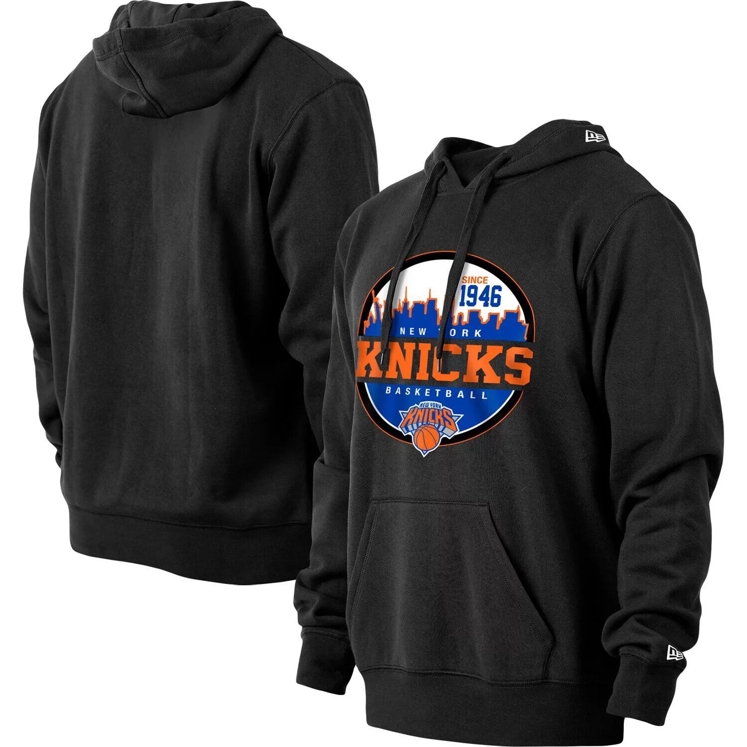 

Мужской черный пуловер с капюшоном New Era New York Knicks