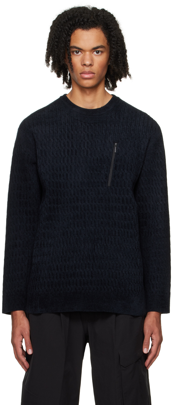 Черный вязаный свитер в стиле фьюжн Descente ALLTERRAIN