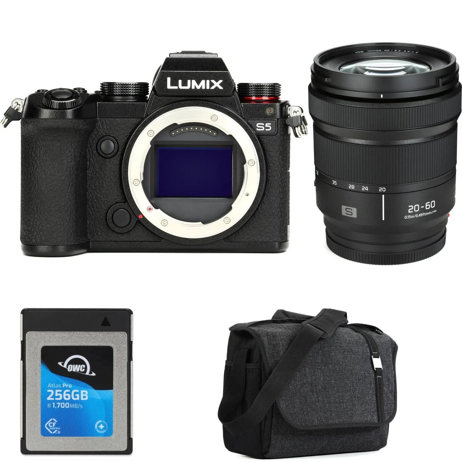 

Комплект беззеркальной камеры Panasonic Lumix S5 и объектива 20–60 мм