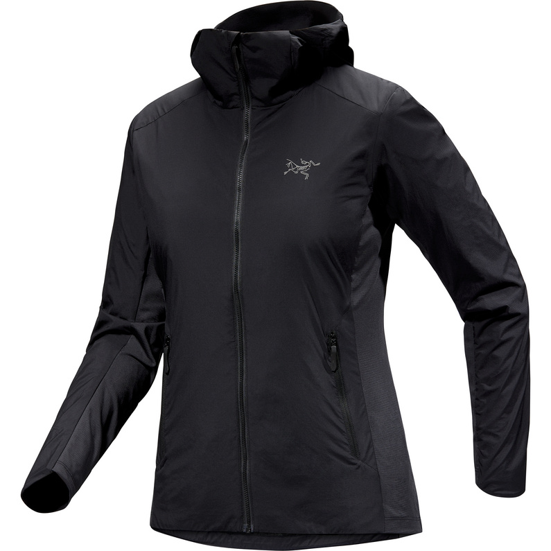 Женская легкая куртка с капюшоном Atom Arcteryx, черный