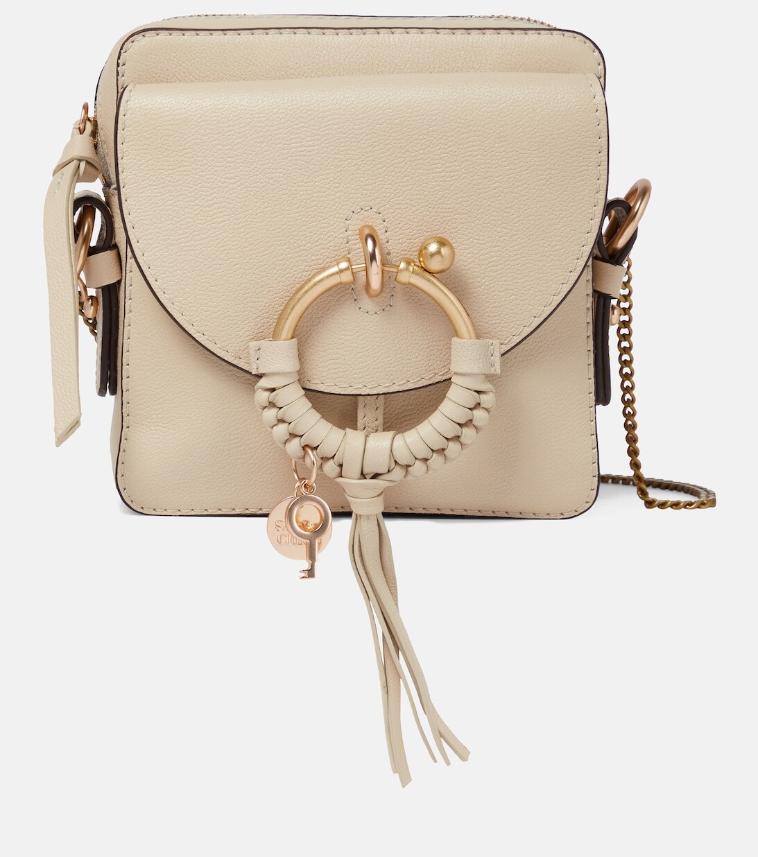 

Кожаная мини-сумка Joan для фотоаппарата See By Chloé, бежевый