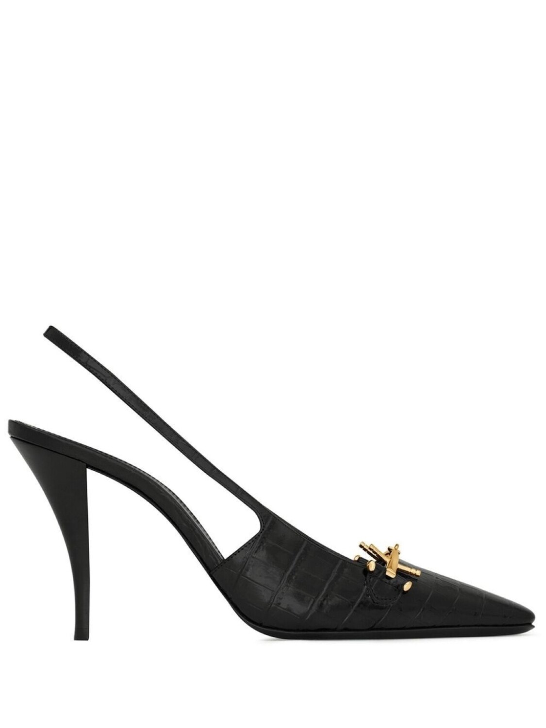 

Saint Laurent туфли Tom 90 с ремешком на пятке, черный