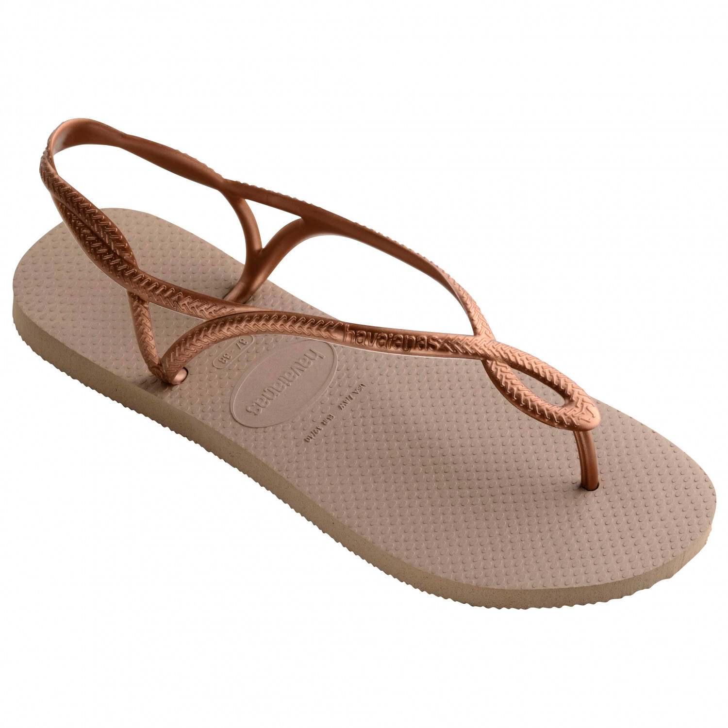 

Сандалии Havaianas Women's Luna, цвет Rose Gold/Rose Gold, Коричневый