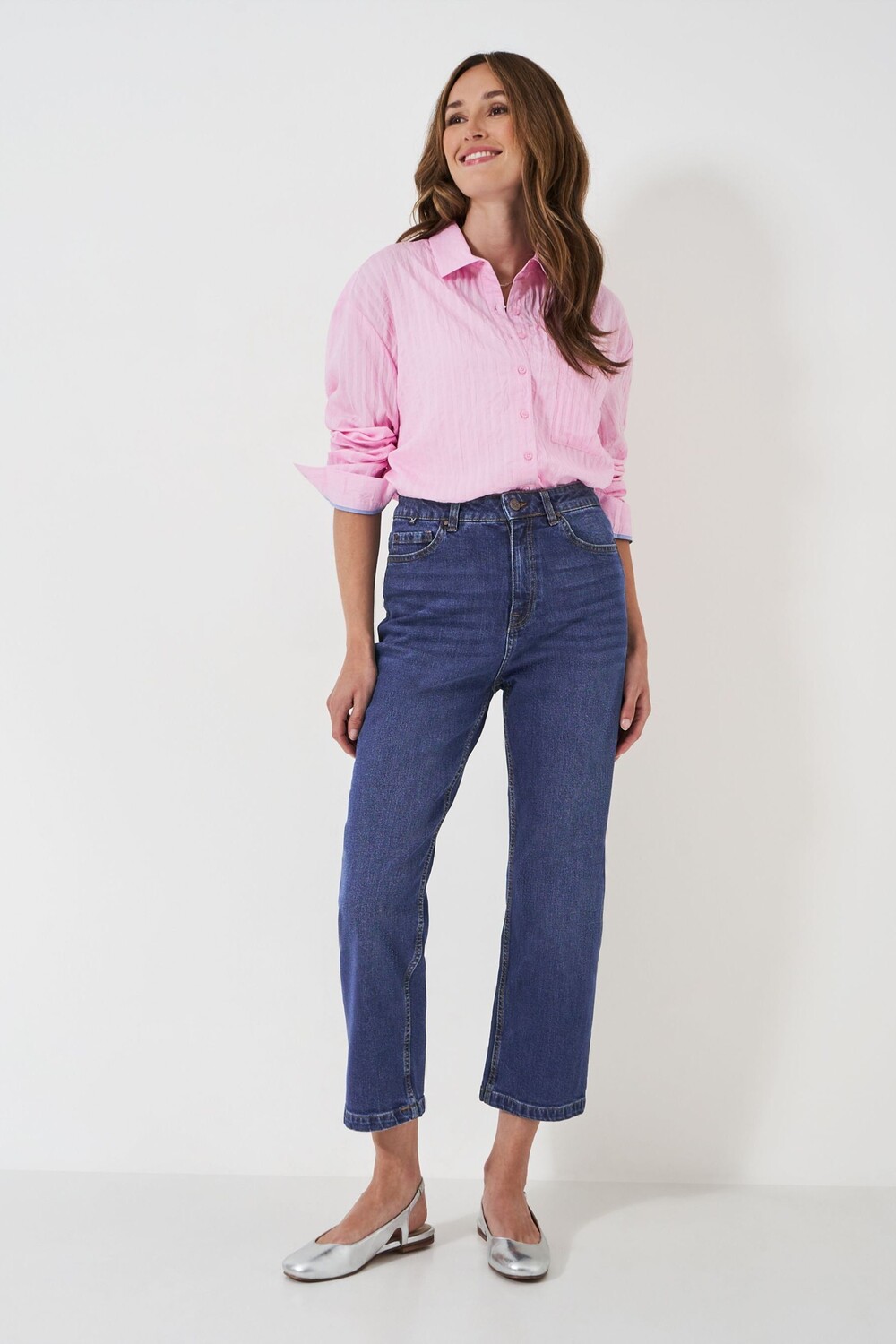

Укороченные прямые джинсы Crew Clothing Crew Clothing Company, синий