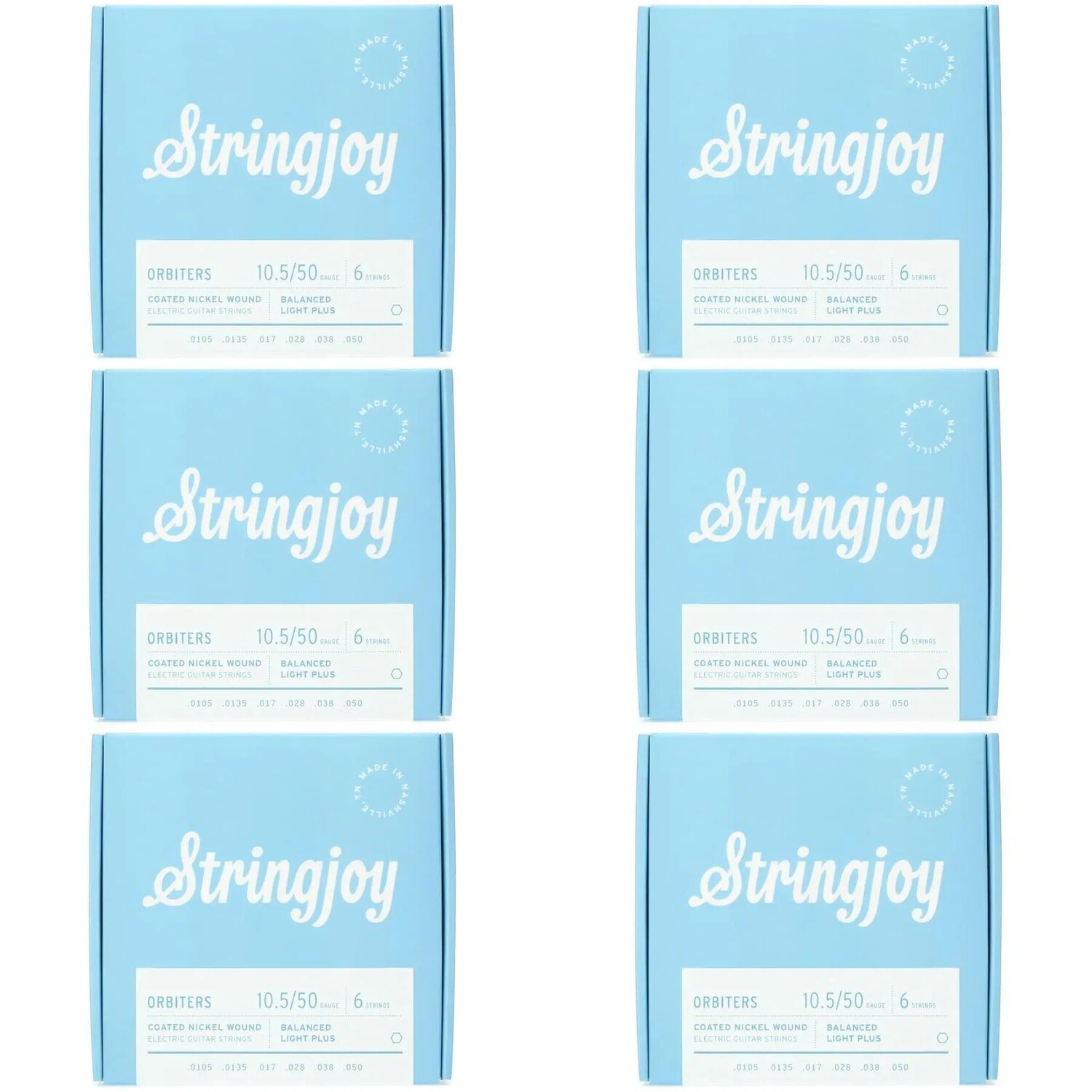 

Струны для электрогитары Stringjoy Orbiters со сбалансированным покрытием и никелевой намоткой — калибр Light Plus (6 шт.)