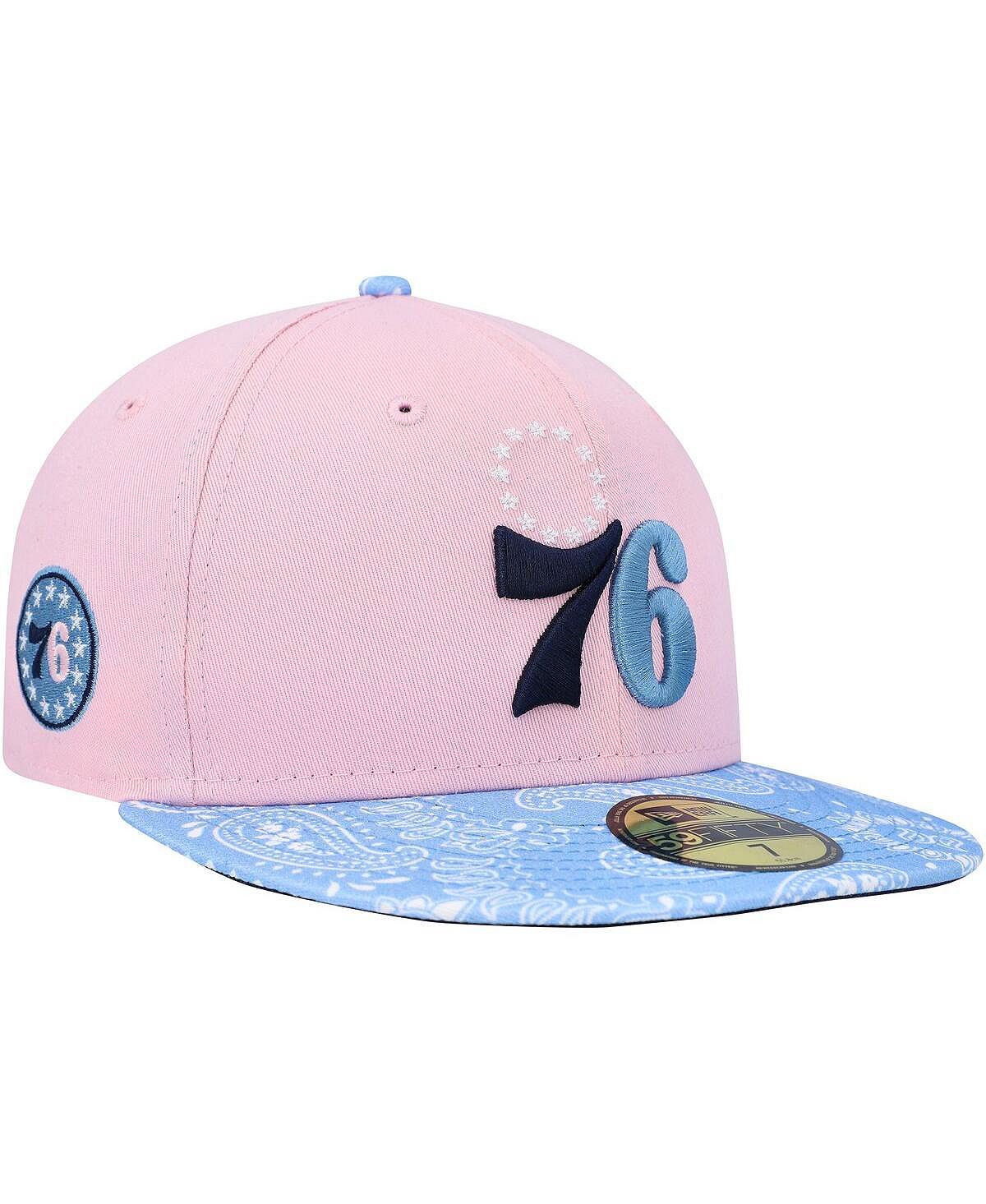 

Мужская розовая, голубая приталенная шляпа Philadelphia 76ers Paisley Visor 59FIFTY New Era