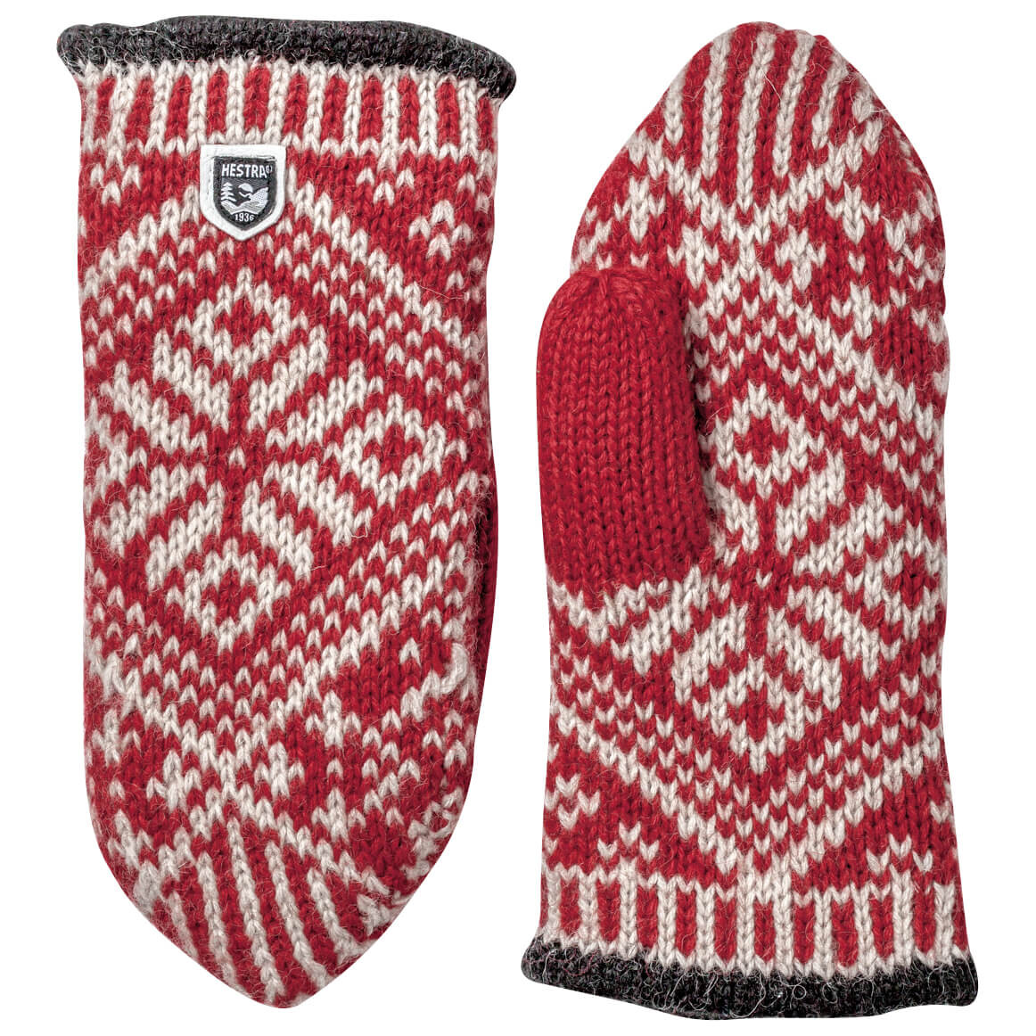 

Перчатки Hestra Nordic Wool Mitt, цвет Red/Offwhite