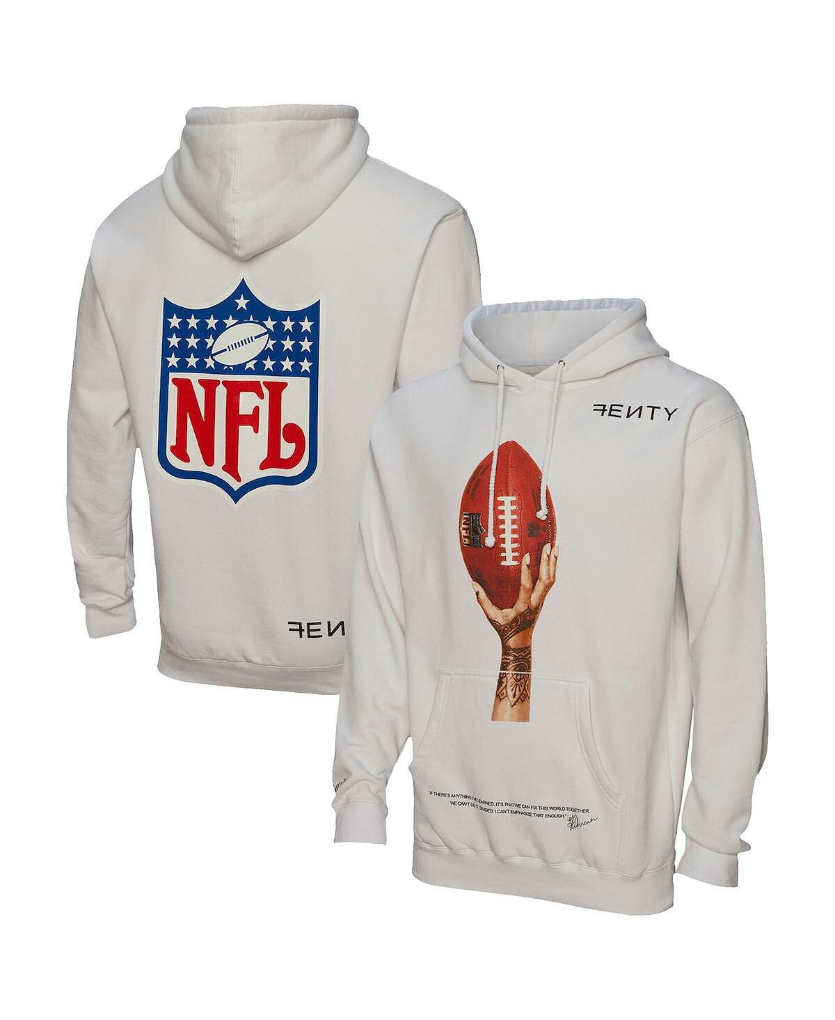 

Белый пуловер с капюшоном унисекс FENTY for Super Bowl LVII Icon Mitchell & Ness