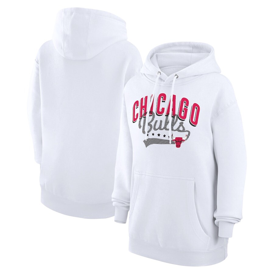 

Пуловер с капюшоном G-III 4Her by Carl Banks Chicago Bulls, белый