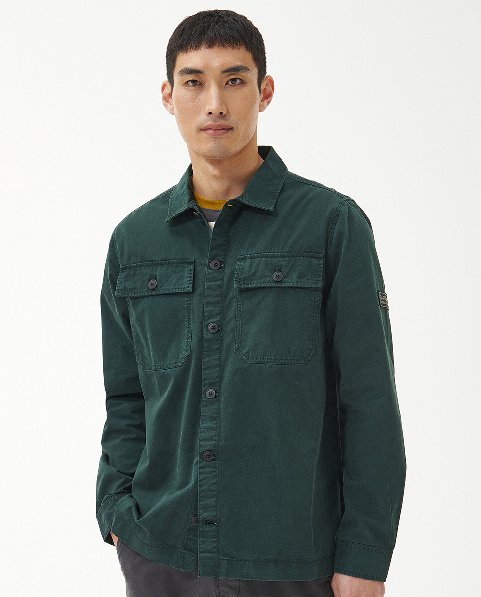 

Мужская рубашка с длинными рукавами и нагрудными карманами Barbour, зеленый