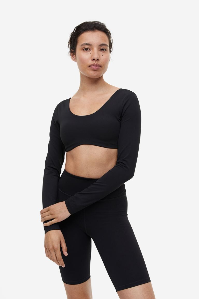 

Укороченный топ DryMove с длинными рукавами H&M