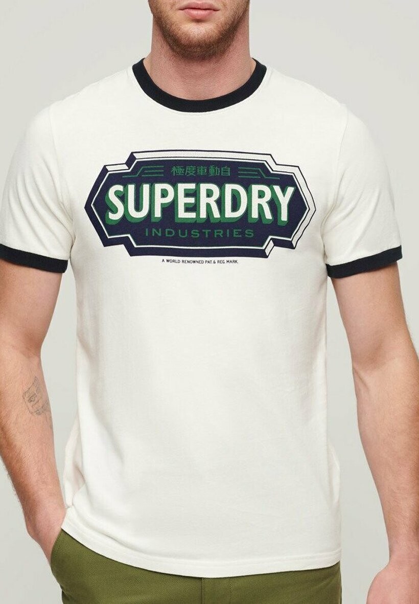 

Футболка с принтом RINGER WORKWEAR GRAPHIC Superdry, белый