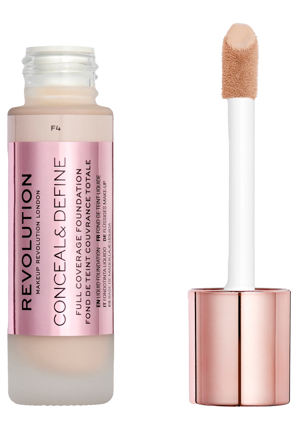 Тональный крем Conceal & Define Foundation Makeup Revolution, цвет f4