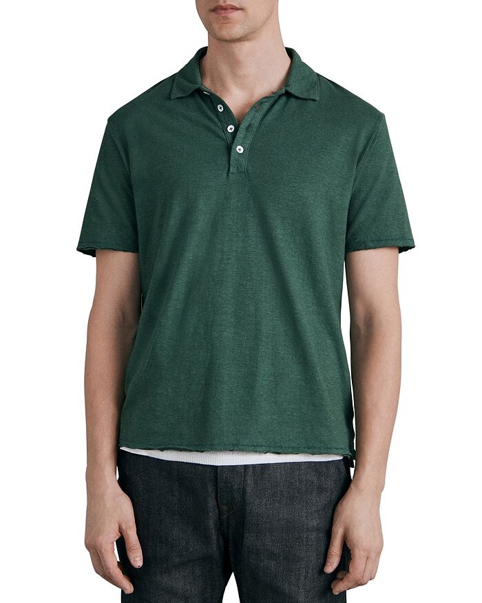 

Поло с короткими рукавами из смесовой льняной ткани rag & bone